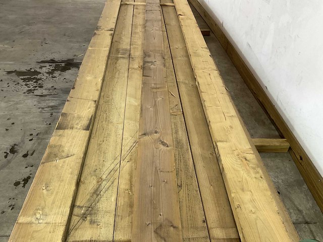 Vuren balk 540x17x3,8 cm (10x) - afbeelding 1 van  3