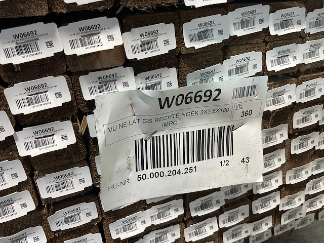 Vuren balk geïmpregneerd 180x3,8x3 cm (360x) - afbeelding 5 van  6