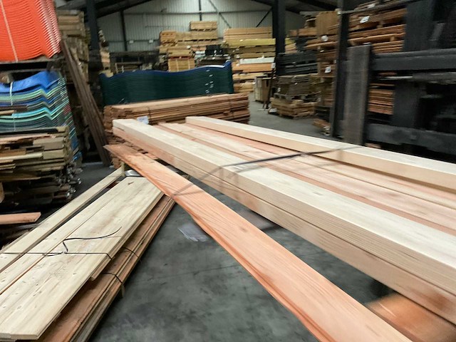 Vuren balk geschaafd - 280x12x4,5 cm (7x) - afbeelding 2 van  7