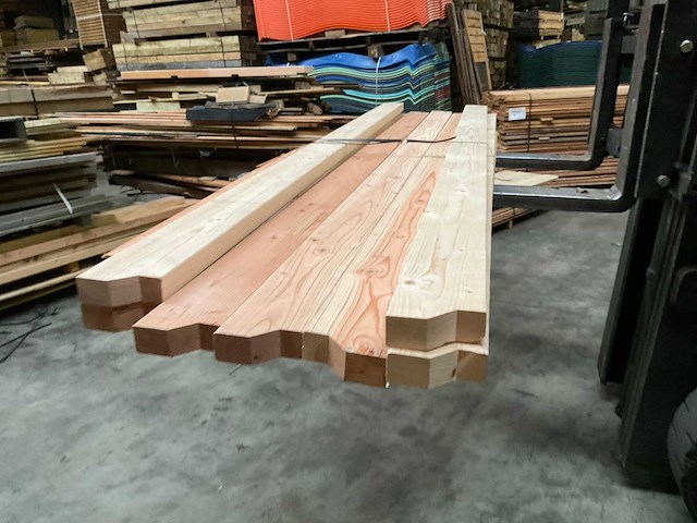 Vuren balk geschaafd - 280x12x4,5 cm (7x) - afbeelding 6 van  7