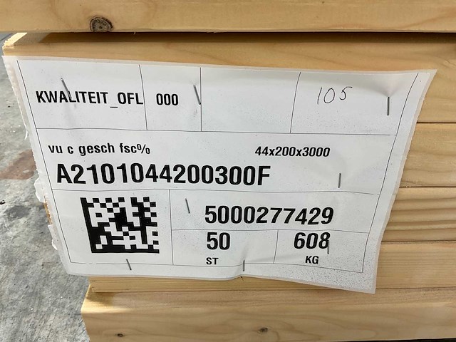 Vuren balk geschaafd - 300x19,5x4,4 cm (49x) - afbeelding 8 van  8