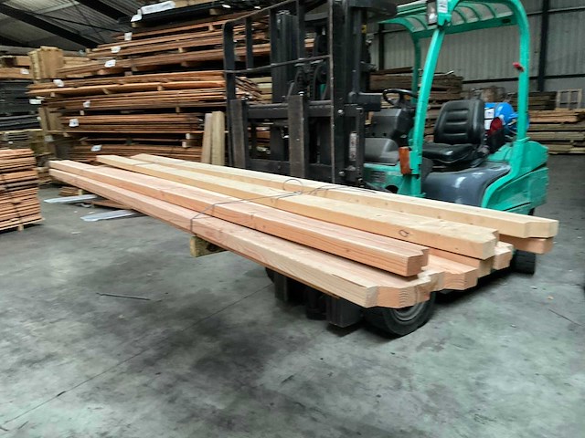 Vuren balk geschaafd - 330x12x4,5 cm (9x) - afbeelding 1 van  7