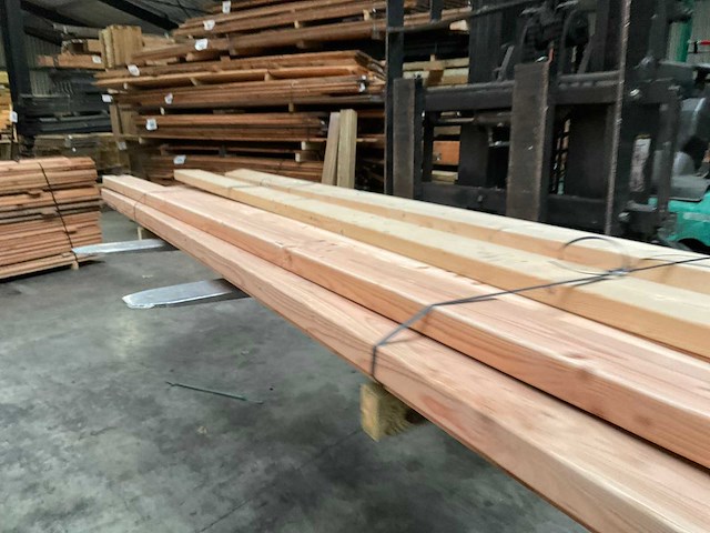 Vuren balk geschaafd - 330x12x4,5 cm (9x) - afbeelding 2 van  7