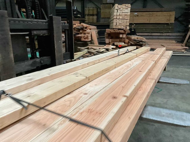 Vuren balk geschaafd - 330x12x4,5 cm (9x) - afbeelding 5 van  7