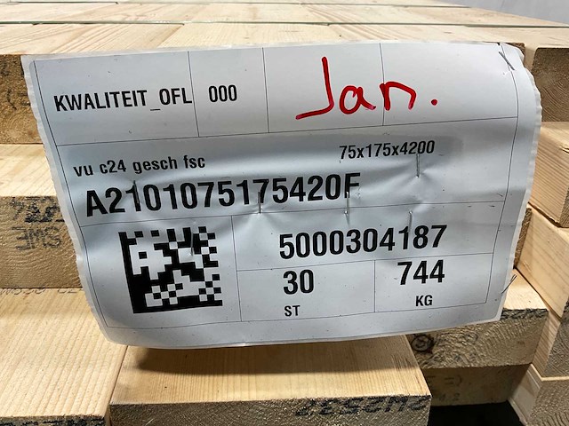 Vuren balk geschaafd - 420x17x7 cm (29x) - afbeelding 9 van  9