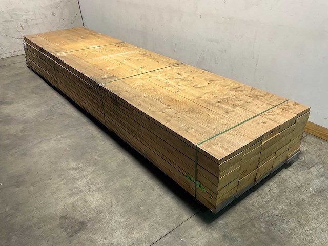 Vuren balk geschaafd - 480x23,5x3,8 cm (23x) - afbeelding 1 van  7