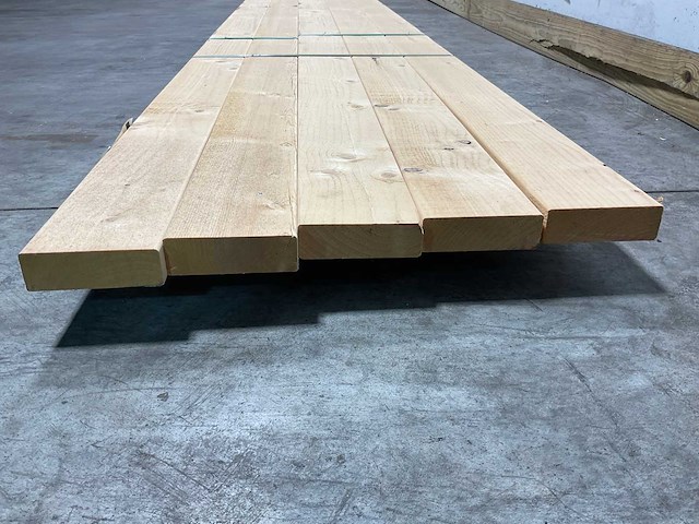 Vuren balk geschaafd - 540x12x3,8 cm (5x) - afbeelding 4 van  6