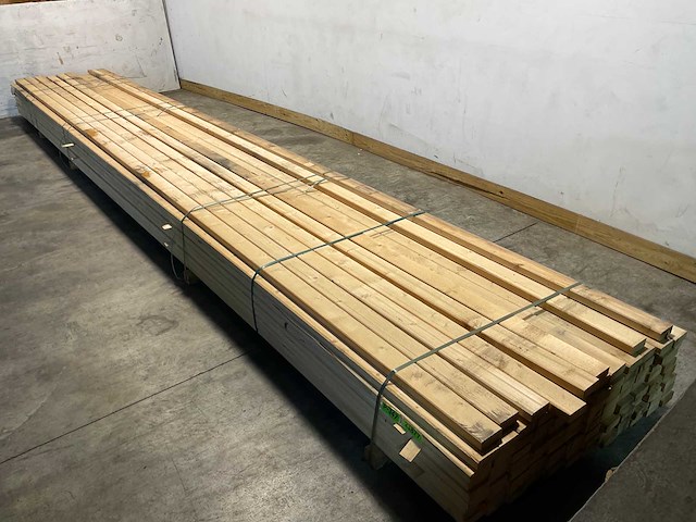 Vuren balk geschaafd - 690x8,9x3,8 cm (50x) - afbeelding 1 van  7