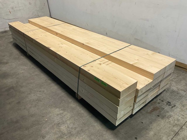 Vuren balk geschaafd 375x27,5x10 cm (10x) - afbeelding 1 van  7