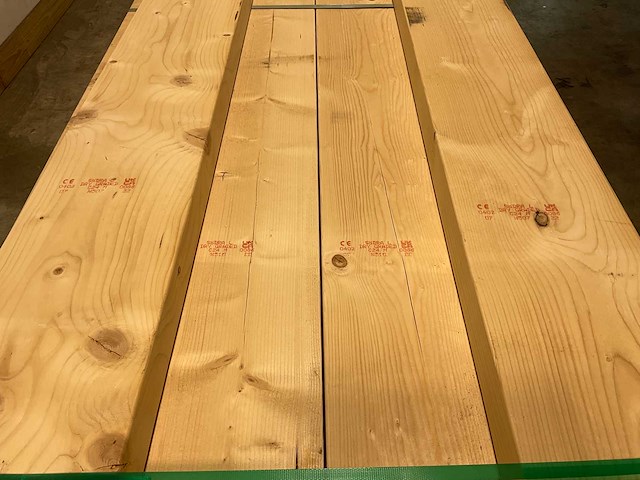 Vuren balk geschaafd 450x25x7,5 cm (9x) - afbeelding 3 van  7