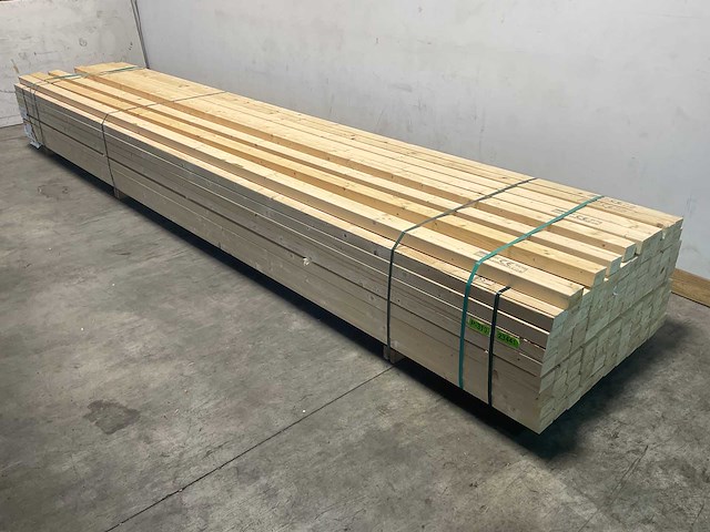 Vuren balk geschaafd 540x10x6,3 cm (43x) - afbeelding 1 van  2