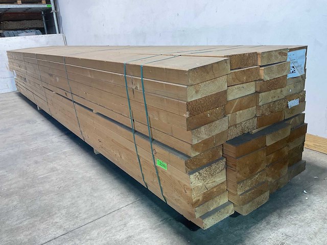 Vuren balk geschaafd 580x25x7,5 cm (7x) - afbeelding 3 van  3