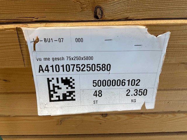 Vuren balk geschaafd 580x25x7,5 cm (7x) - afbeelding 7 van  8