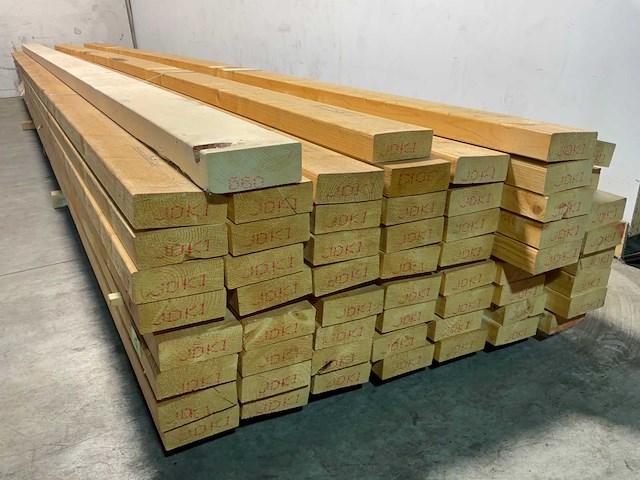 Vuren balk geschaafd 660x15,3x6 cm (15x) - afbeelding 3 van  3