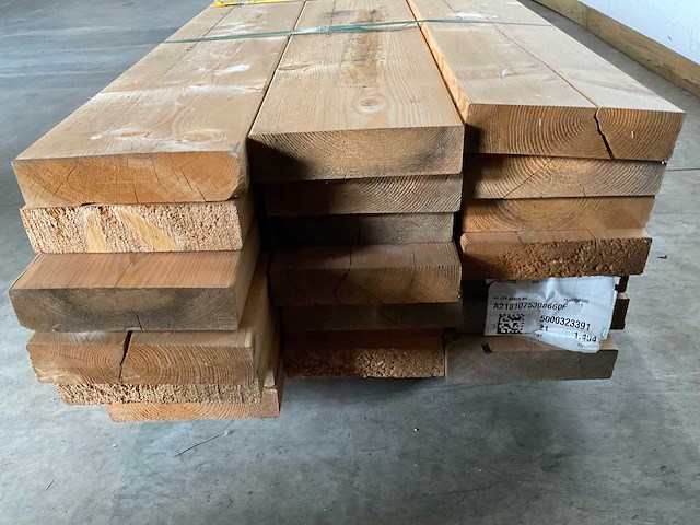 Vuren balk geschaafd 660x29x7 cm (5x) - afbeelding 6 van  8