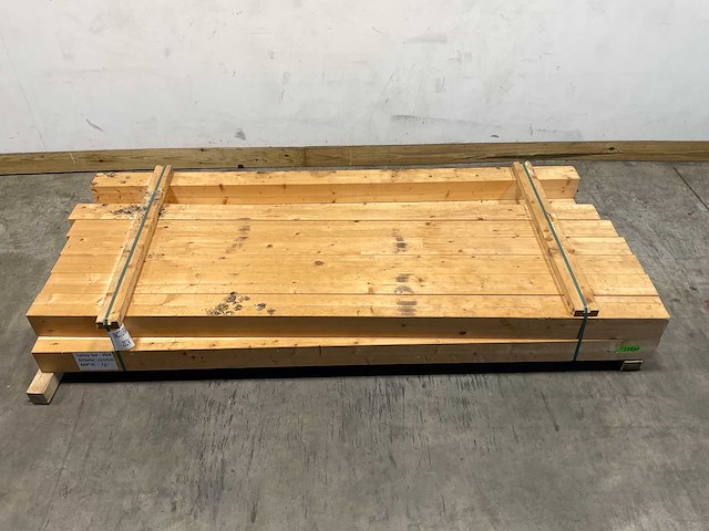 Vuren balk geschaafd en verlijmd 240x12x12 cm (16x) - afbeelding 2 van  6
