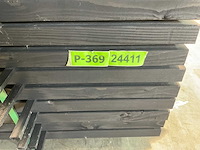 Vuren balk geschaafd zwart 300x16x4,5 cm (50x) - afbeelding 1 van  3