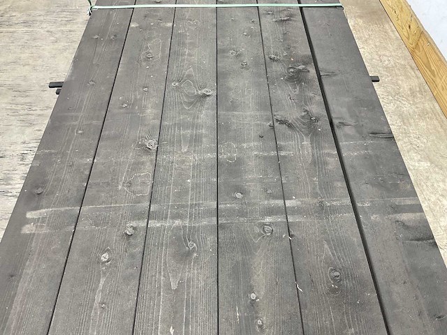 Vuren balk geschaafd zwart 400x16x4,5 cm (54x) - afbeelding 3 van  6