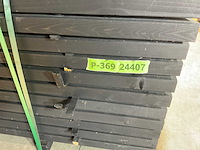 Vuren balk geschaafd zwart 500x16x4,5 cm (25x) - afbeelding 4 van  4