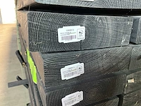 Vuren balk geschaafd zwart 500x16x4,5 cm (25x) - afbeelding 7 van  7