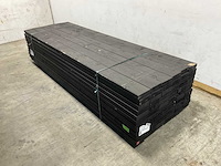Vuren balk geschaafd zwart geïmpregneerd 300x16x4,5 cm (60x) - afbeelding 1 van  6