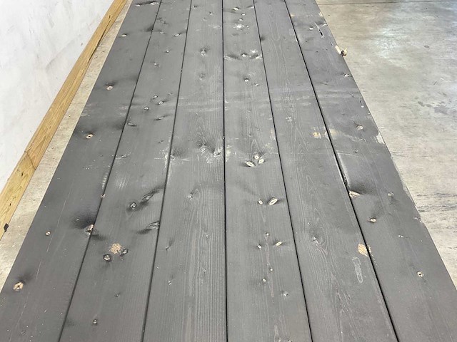 Vuren balk geschaafd zwart geïmpregneerd 300x16x4,5 cm (60x) - afbeelding 3 van  6