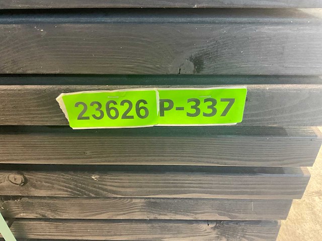 Vuren balk geschaafd zwart geïmpregneerd 330x12x4,5 cm (50x) - afbeelding 7 van  8