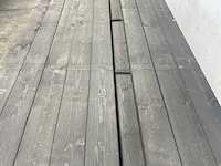 Vuren balk geschaafd zwart geïmpregneerd 330x12x4,5 cm (50x) - afbeelding 1 van  2