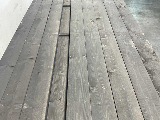 Vuren balk geschaafd zwart geïmpregneerd 330x12x4,5 cm (50x) - afbeelding 2 van  5
