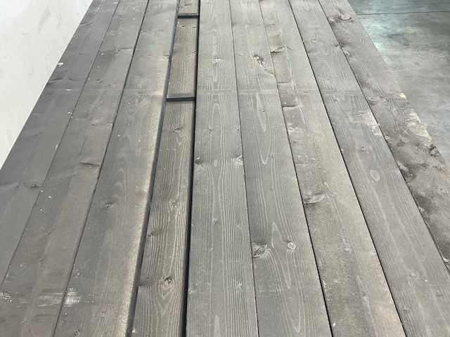 Vuren balk geschaafd zwart geïmpregneerd 330x12x4,5 cm (50x) - afbeelding 3 van  8