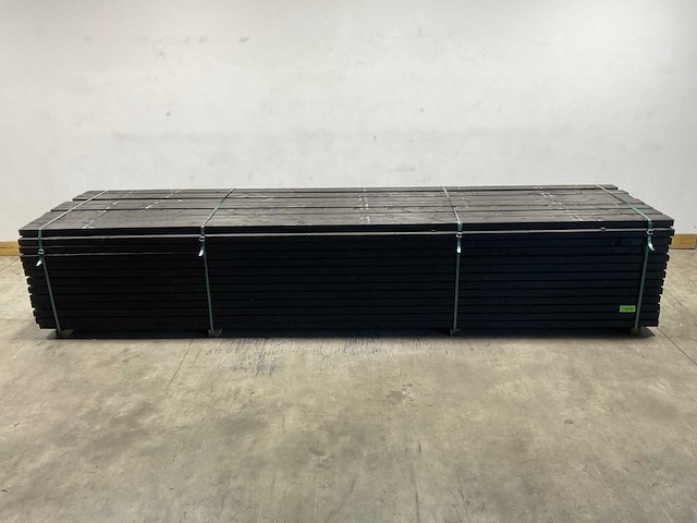 Vuren balk geschaafd zwart geïmpregneerd 400x12x4,5 cm (30x) - afbeelding 2 van  7