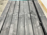 Vuren balk geschaafd zwart geïmpregneerd 400x12x4,5 cm (30x) - afbeelding 3 van  7