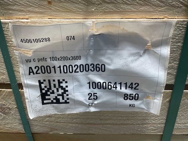 Vuren balk ruw - 360x20x10 cm (24x) - afbeelding 8 van  8