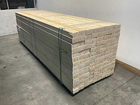 Vuren balk ruw - 390x12,5x7,5 cm (32x) - afbeelding 1 van  8
