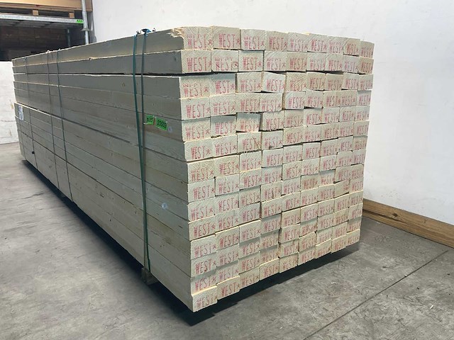Vuren balk ruw - 390x12,5x7,5 cm (32x) - afbeelding 3 van  5