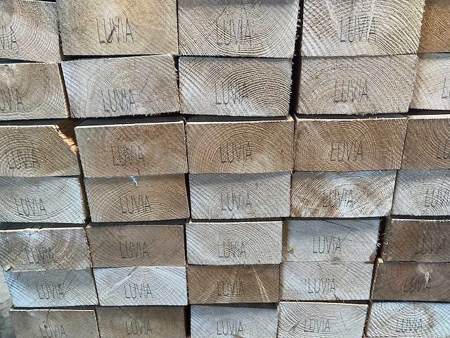 Vuren balk ruw - 450x20x10 cm (10x) - afbeelding 3 van  4