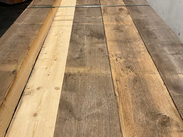 Vuren balk ruw - 450x20x10 cm (10x) - afbeelding 3 van  7