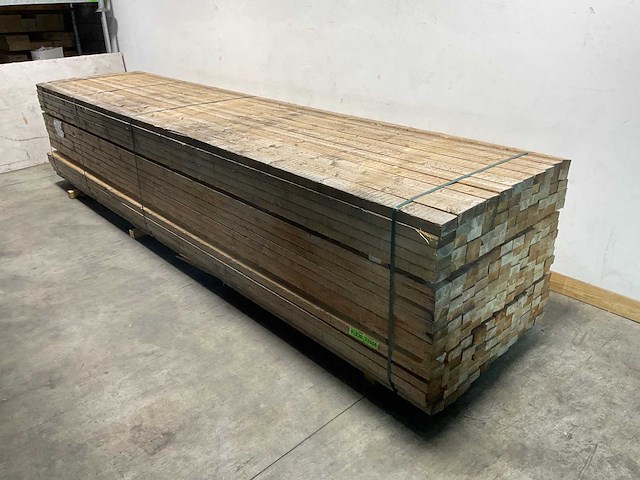 Vuren balk ruw - 510x10x5 cm (30x) - afbeelding 1 van  7