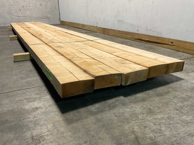 Vuren balk ruw - 540x17,5x7,5 cm (5x) - afbeelding 4 van  5