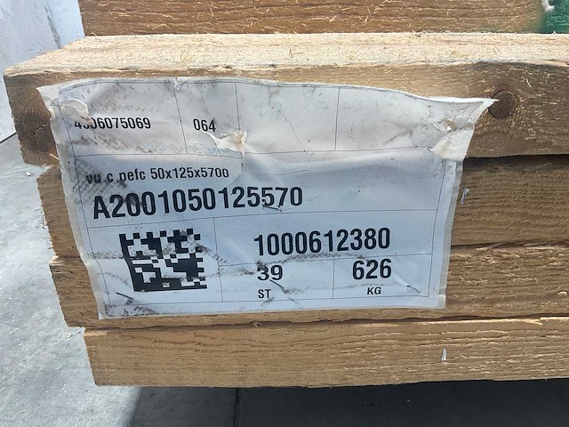 Vuren balk ruw - 570x12,5x5 cm (38x) - afbeelding 8 van  8