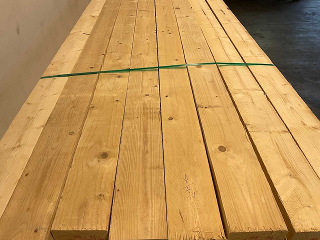 Vuren balk ruw 510x12,5x7,5 cm (10x) - afbeelding 4 van  7