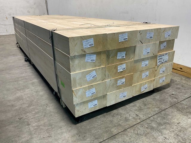 Vuren balk verlijmd 350x28x12 cm (10x) - afbeelding 5 van  7