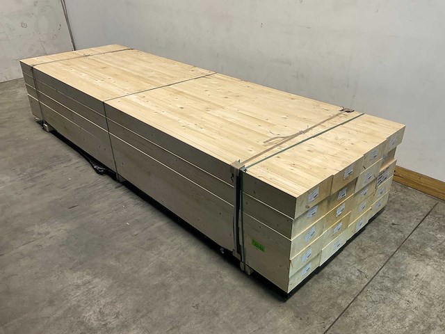 Vuren balk verlijmd 350x28x12 cm (10x) - afbeelding 1 van  5