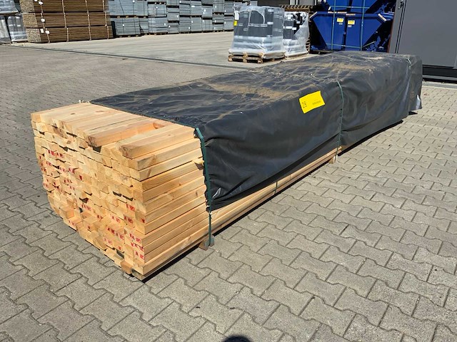 Vuren balken 4000x70x45mm (180x) - afbeelding 1 van  3