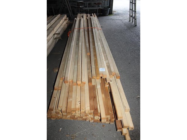 Vuren balkhout 45 x 45 x 3300/4800 mm. ca. 120 stuks. - afbeelding 2 van  3