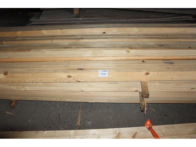 Vuren balkhout 50 x30 x 4800 mm. ruim 150 stuks. - afbeelding 1 van  3