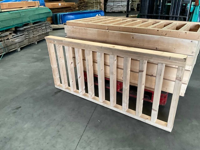 Vuren balustrade hekwerk - 157x73x9 cm (2x) - afbeelding 2 van  8