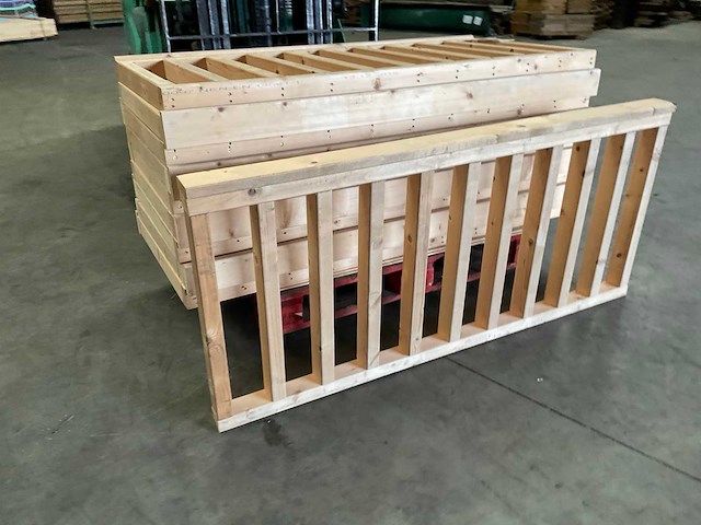 Vuren balustrade hekwerk - 157x73x9 cm (2x) - afbeelding 5 van  8