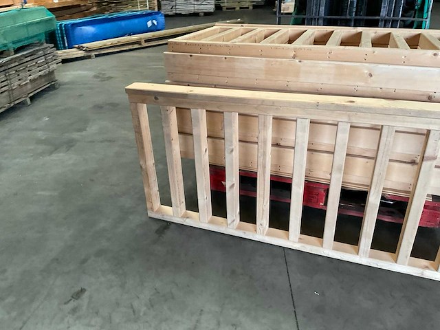 Vuren balustrade hekwerk - 157x73x9 cm (2x) - afbeelding 3 van  8