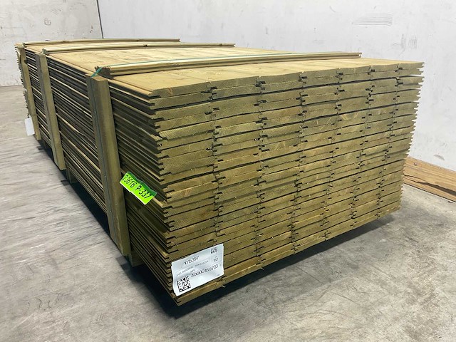 Vuren banddeel groen geïmpregneerd 224x14,5x1,8 cm (150x) - afbeelding 3 van  6